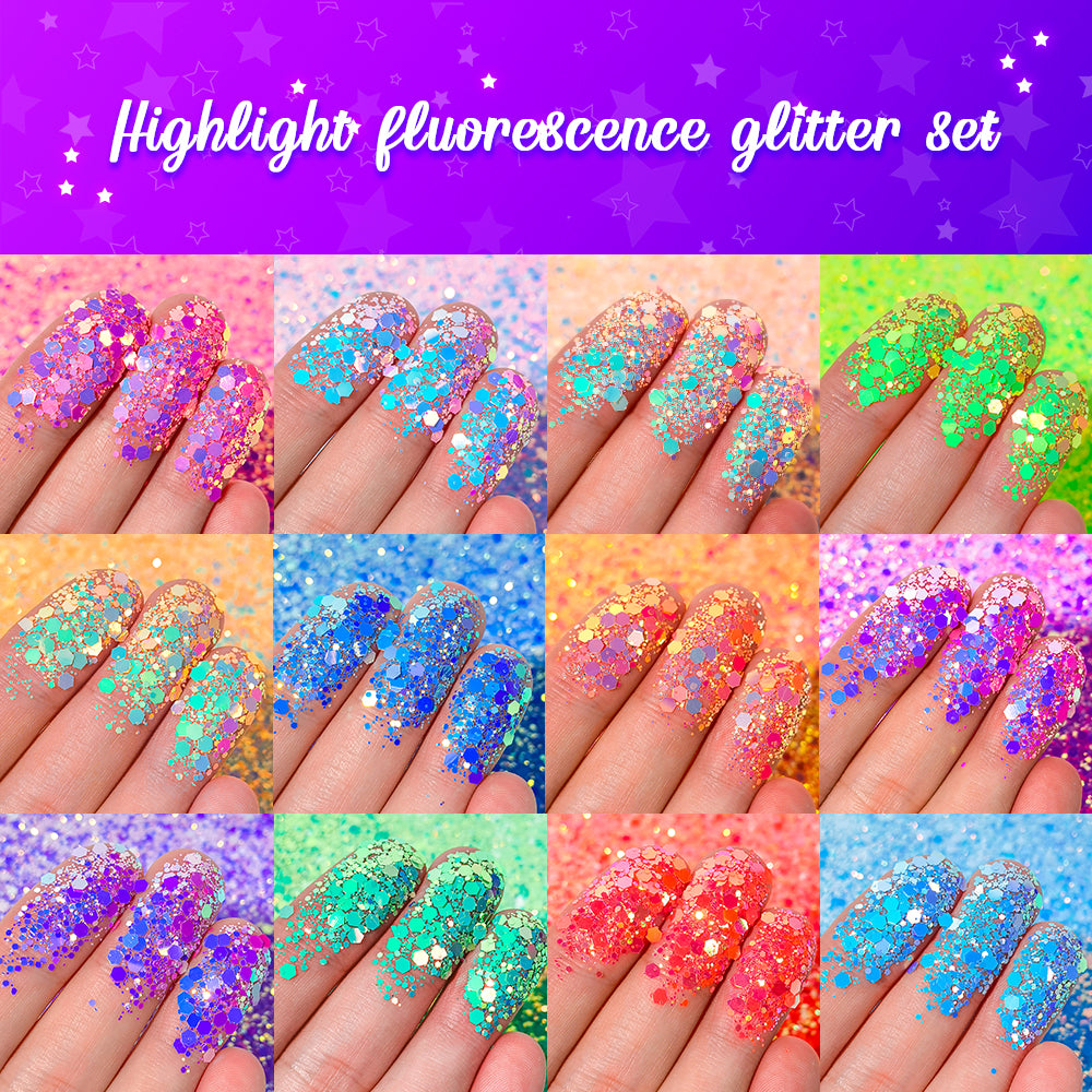 Lrisy Macaron Color Mixed Glitter Set/Kits 9 Colors