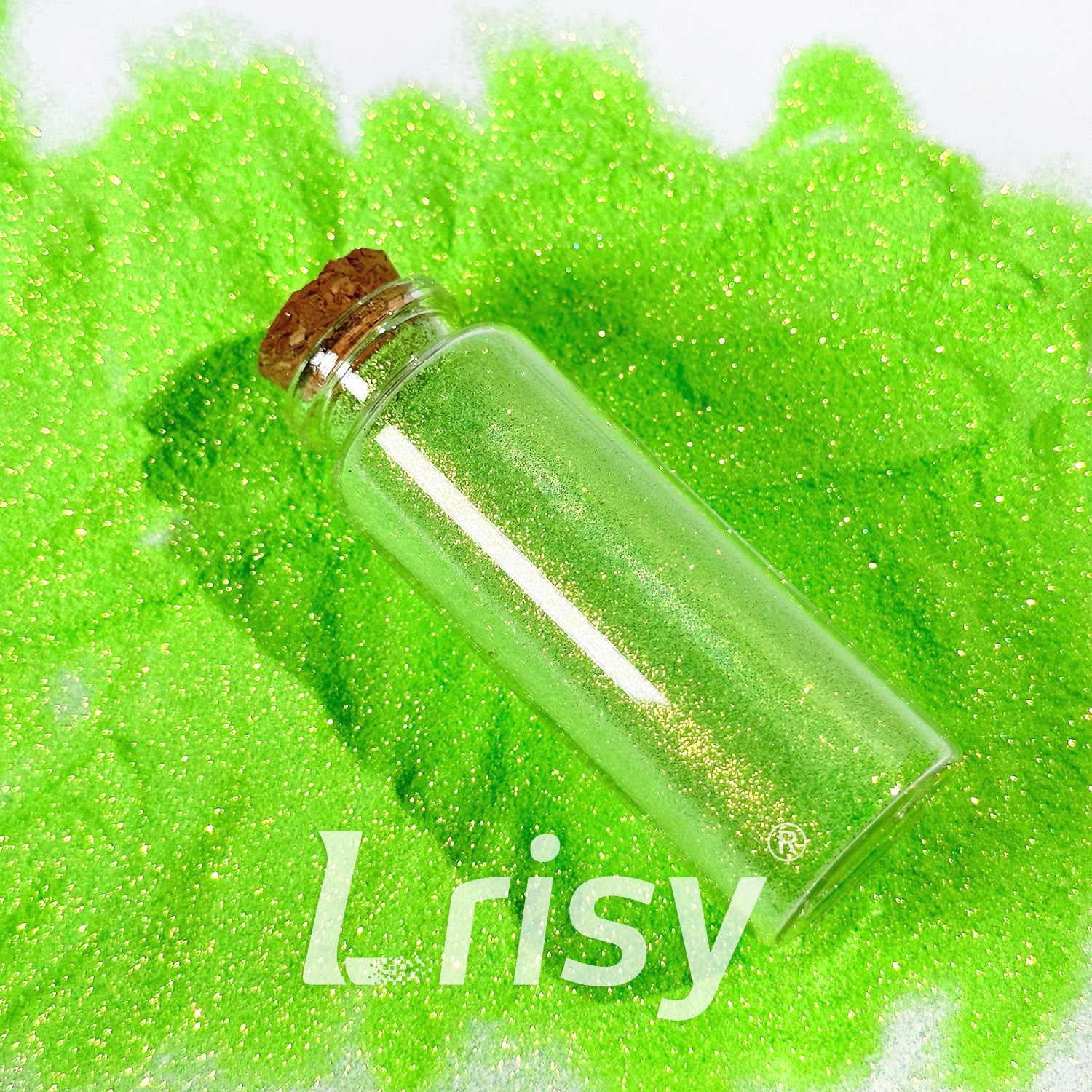 0.1mm Extra Fine Golden Highlighting Iridescent Green Glitter 1833