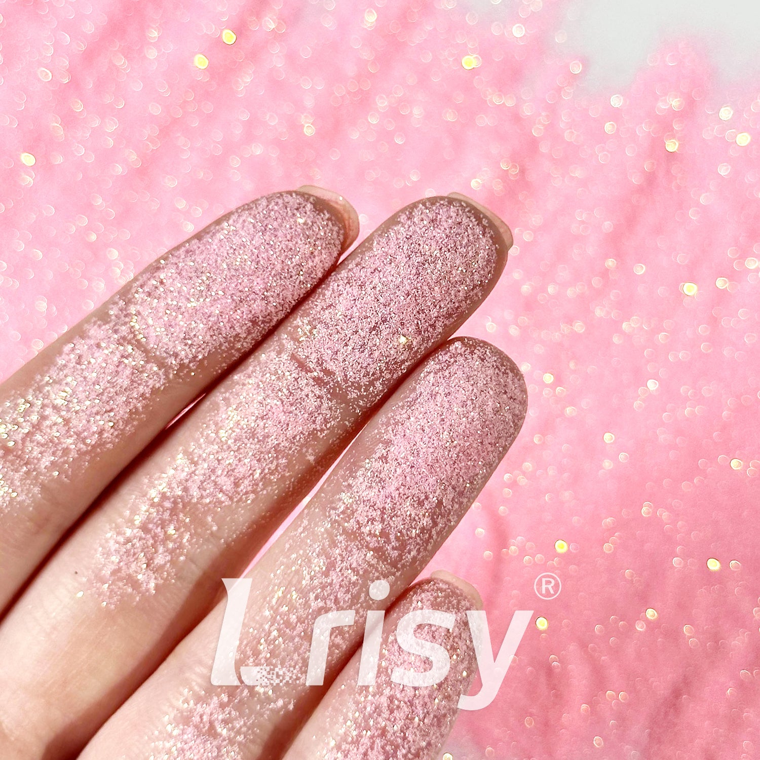 0.1mm Extra Fine Golden Highlighting Iridescent Dream Light Pink Glitter 1809