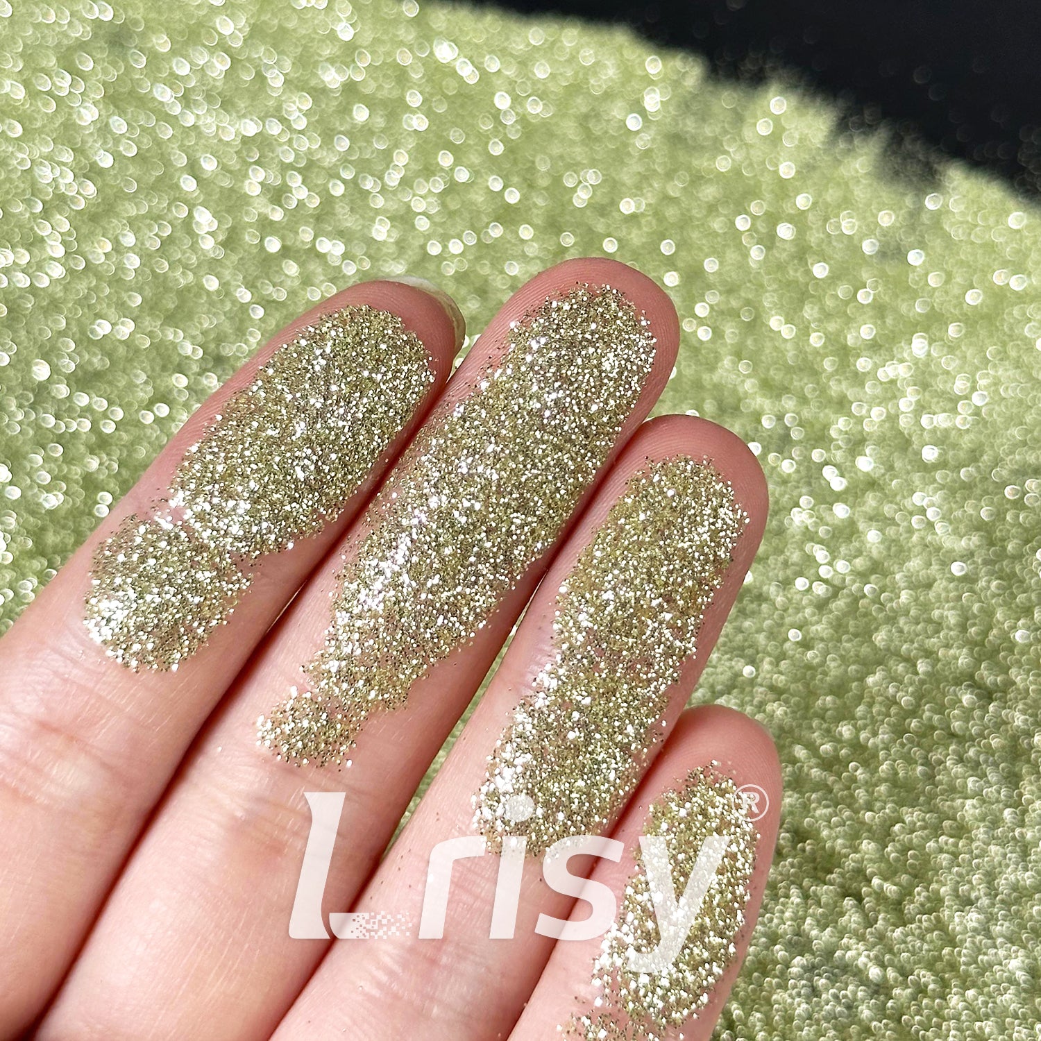 0.2mm Solvent Resistance Crystal Light Green Pure Color Glitter GH8513AC