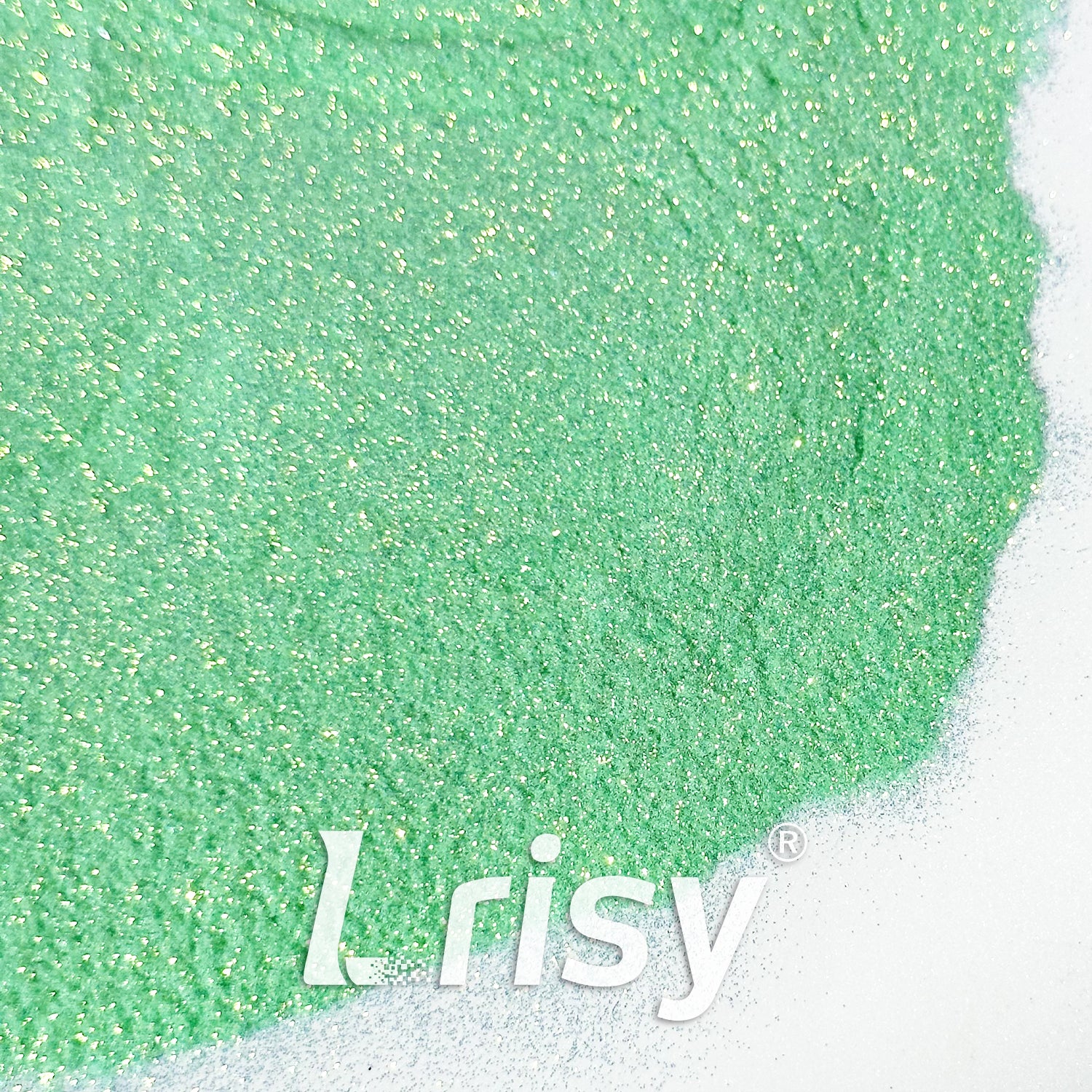 0.1mm Extra Fine Golden Highlighting Iridescent Bright Green Glitter 1804