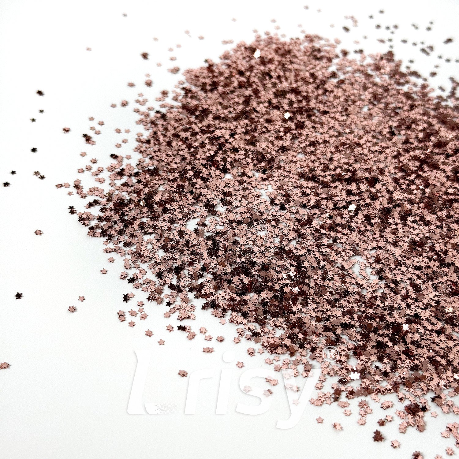 1mm Star Shapes Rose Gold Pure Color Glitter B0230