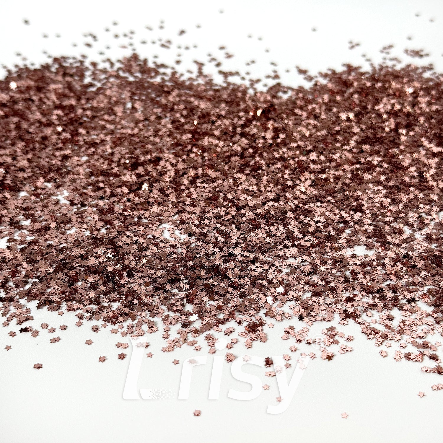 1mm Star Shapes Rose Gold Pure Color Glitter B0230