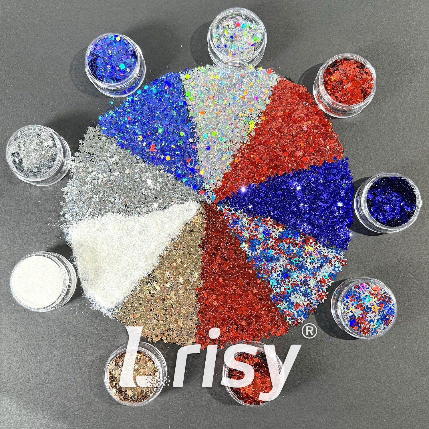 2024 Lrisy Independence Day Glitter Special Set 9 Colors (Total 50g)