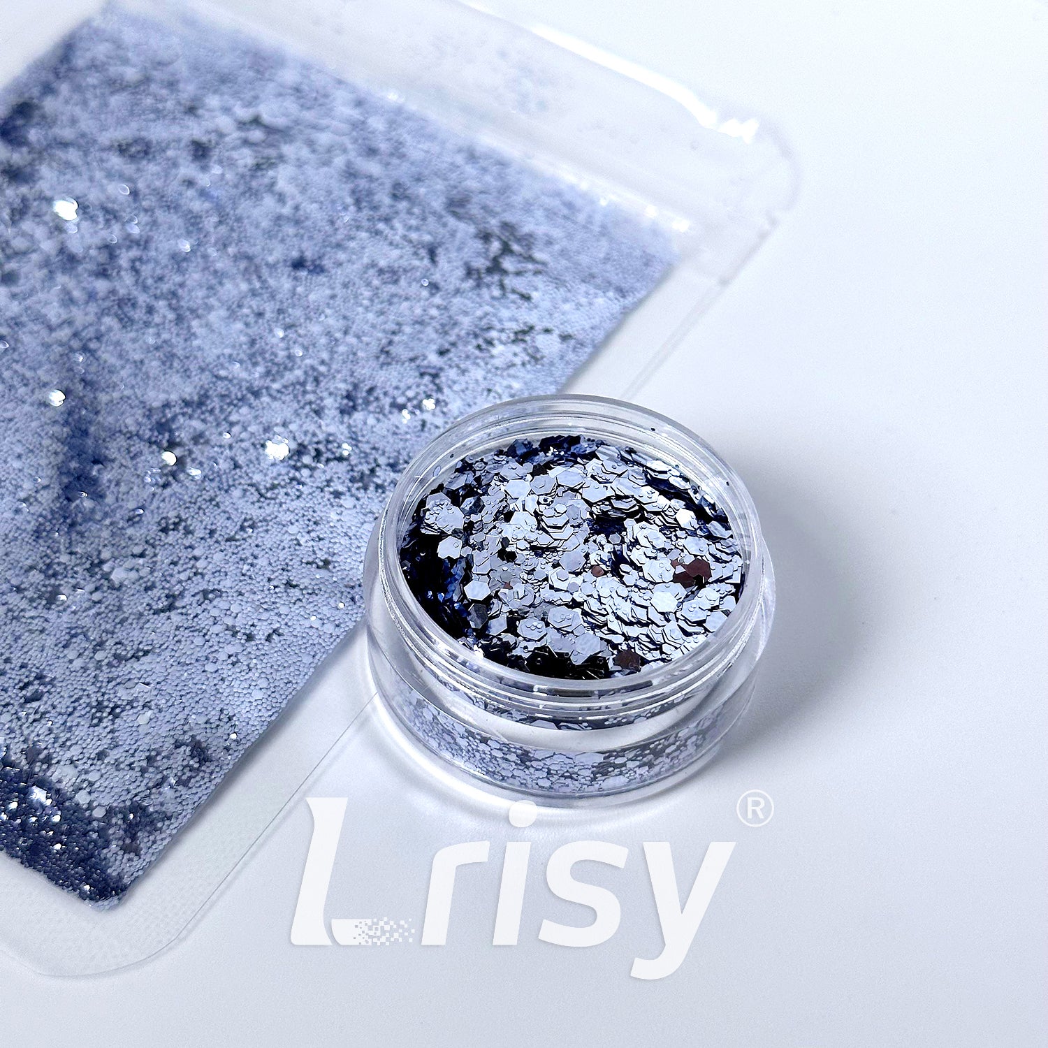 General Mixed Solvent Resistance Crystal Moon Blue Pure Color Glitter GH8506AC