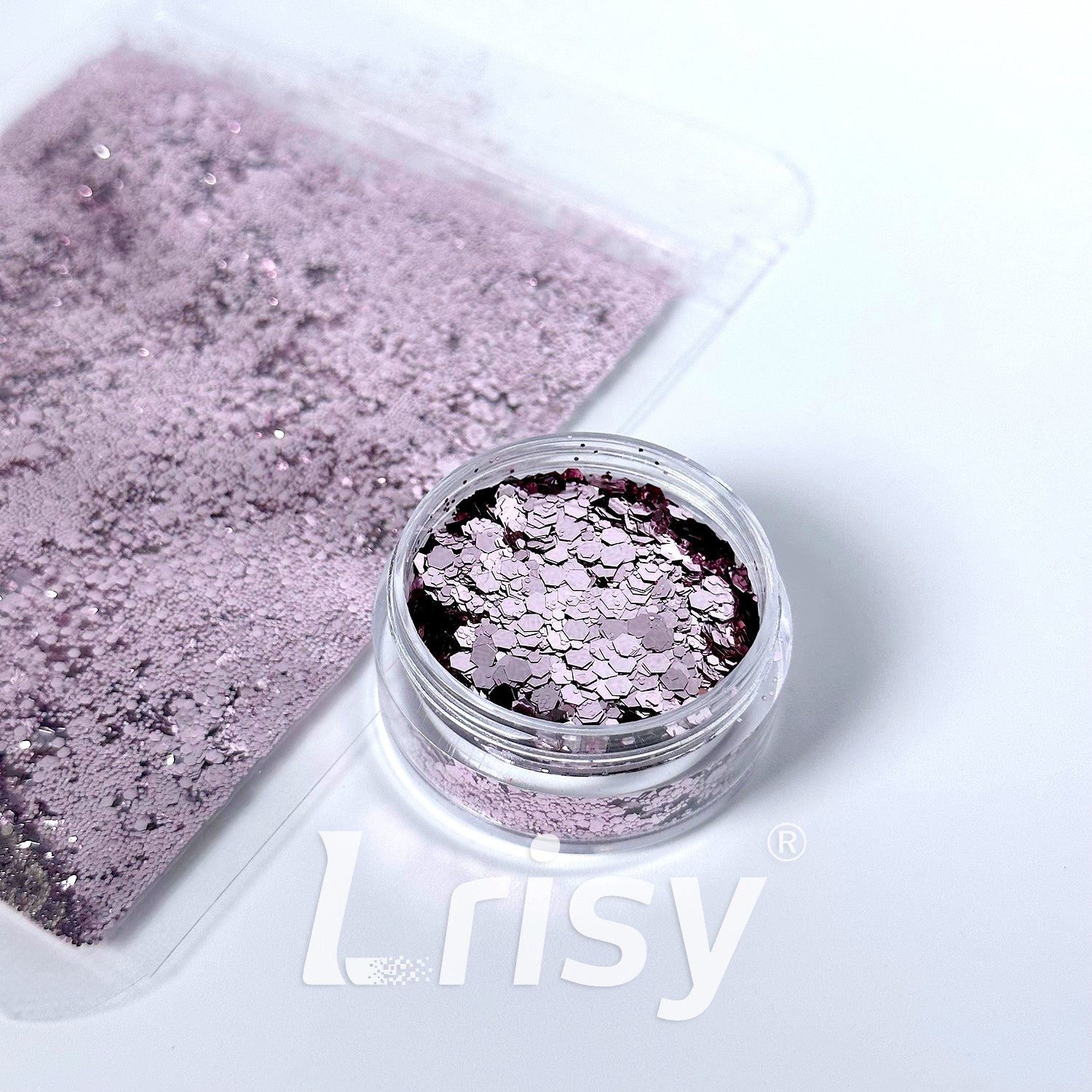 General Mixed Solvent Resistance Crystal Rose Pink Pure Color Glitter GH8509AC