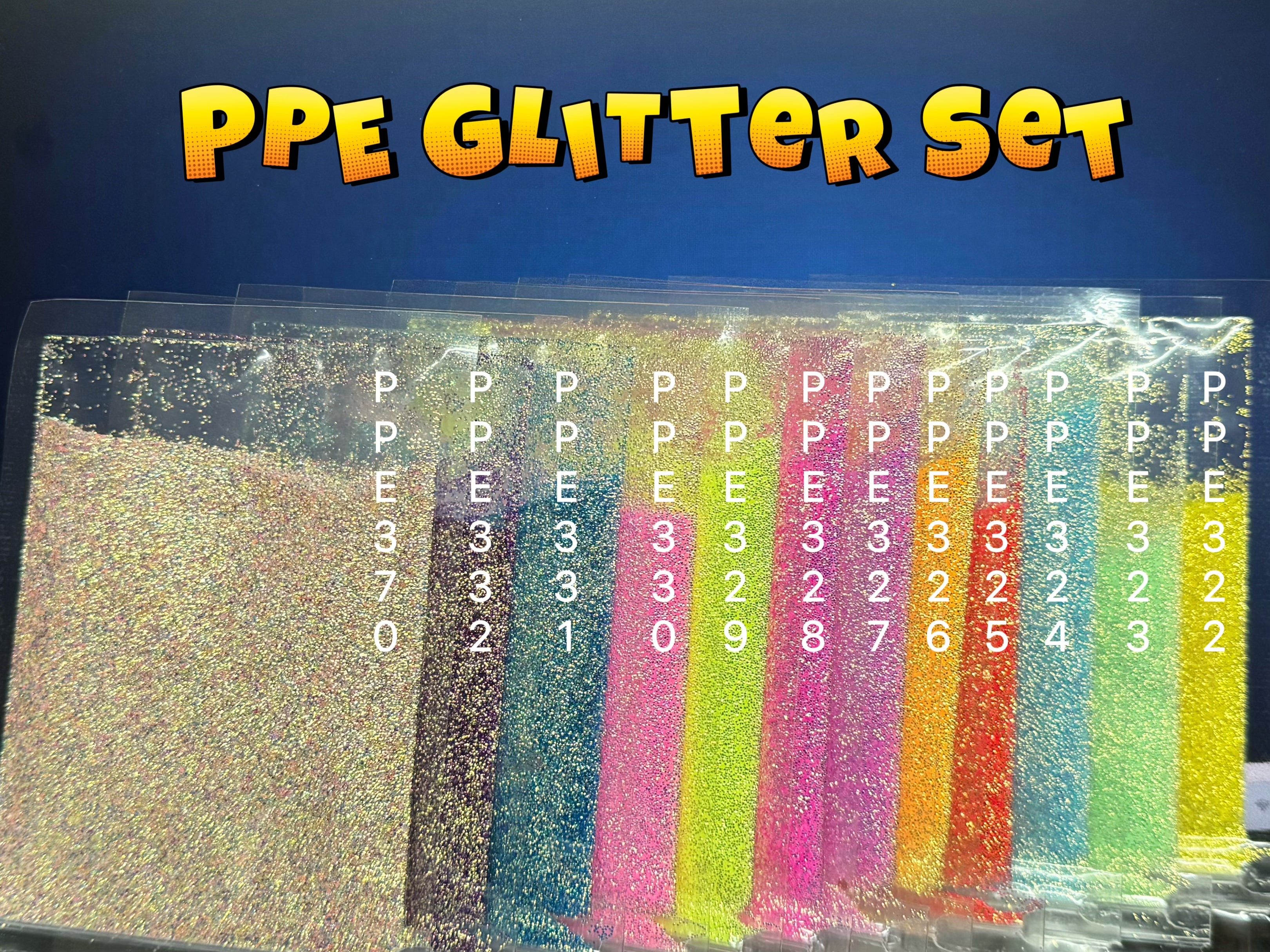 3D Bubble Translucent Glitter Set/Kits 12 Colors