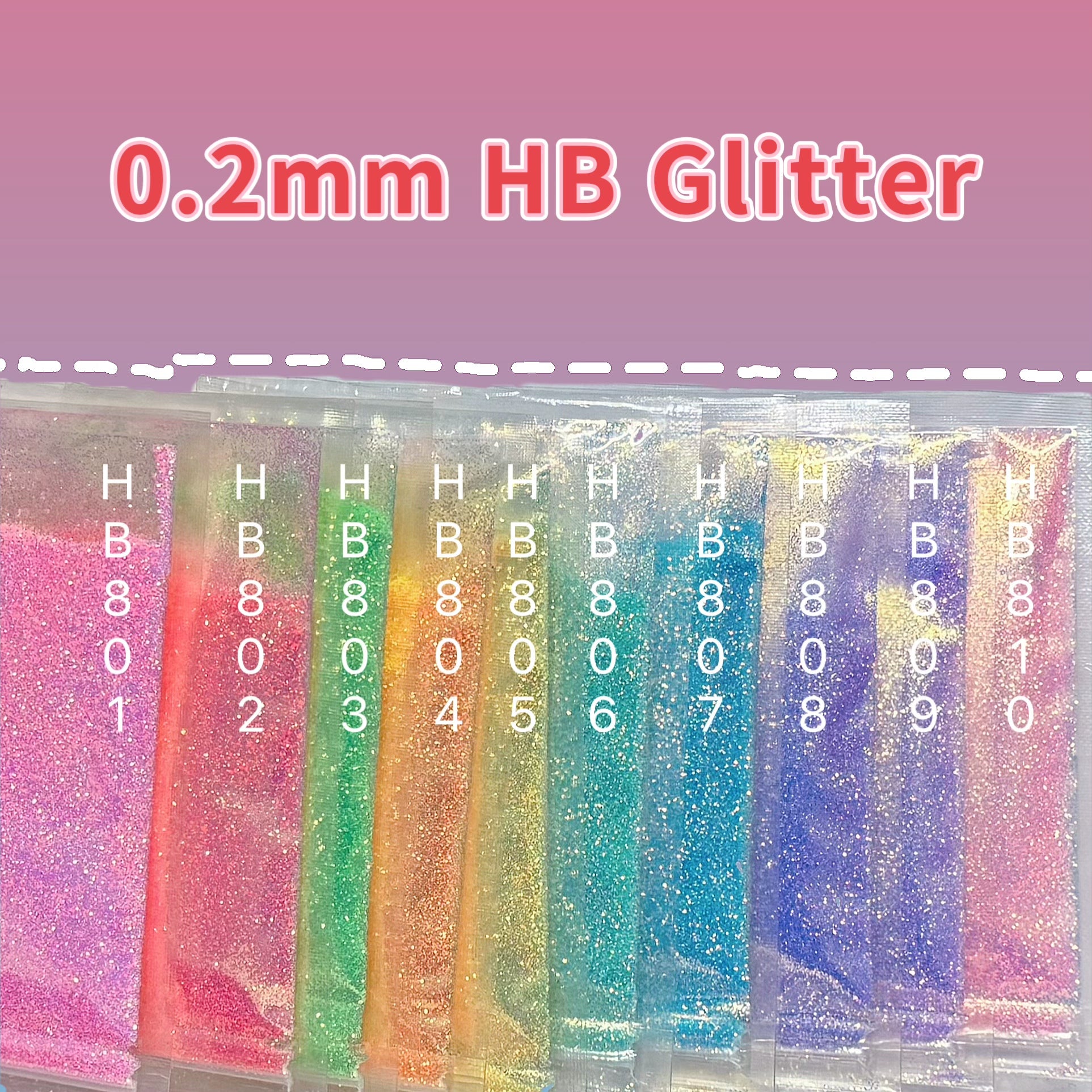 HB High Brightness Translucent Glitter Set/Kits 10 Colors