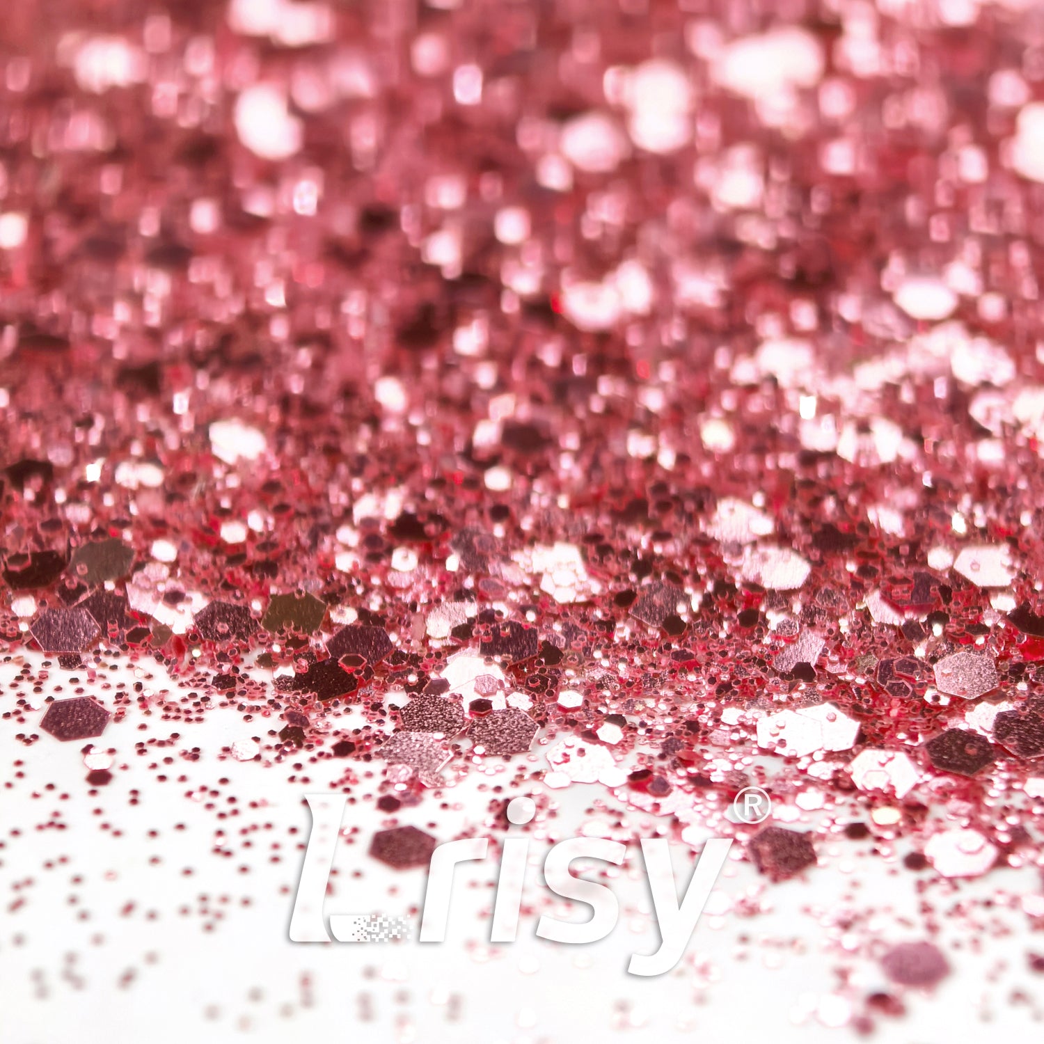 General Mixed High Brightness Rose Pink Hexagon Shape Glitter HX5303