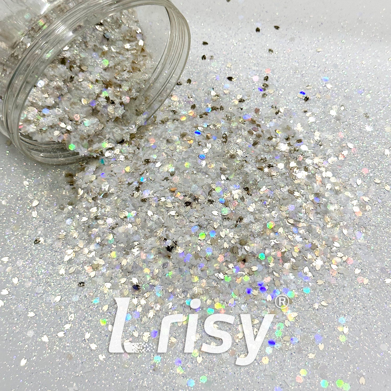 Ethereal Glow White Custom Mixed Glitter WAL646