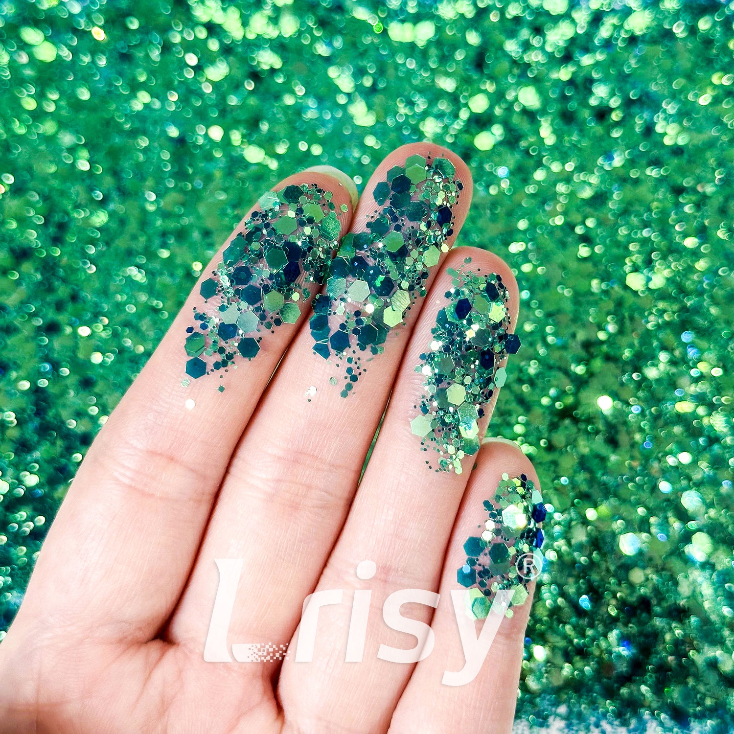 General Mixed High Brightness Sprout Green Glitter 6801