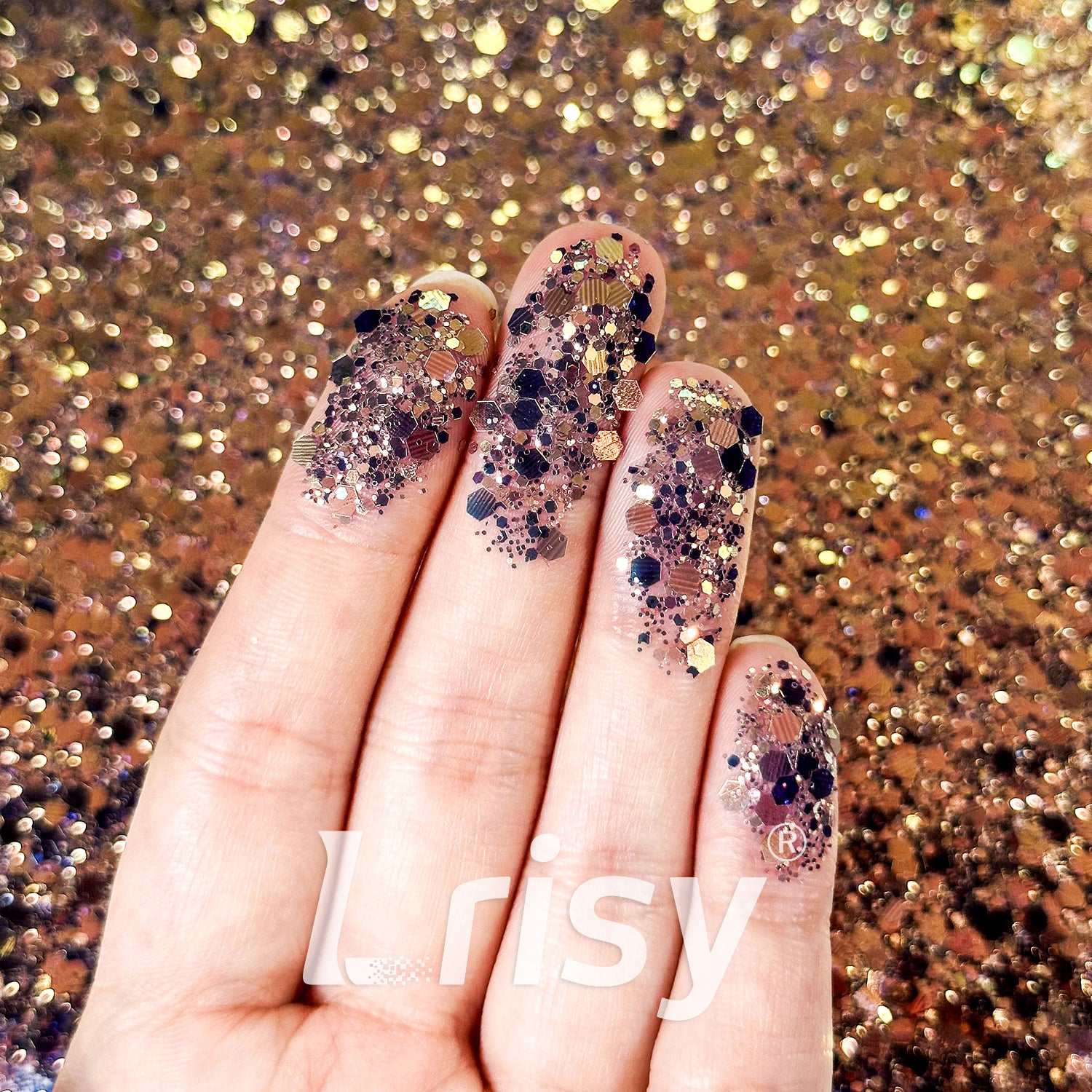 General Mixed High Brightness Sand Bronze Gold Glitter 6808