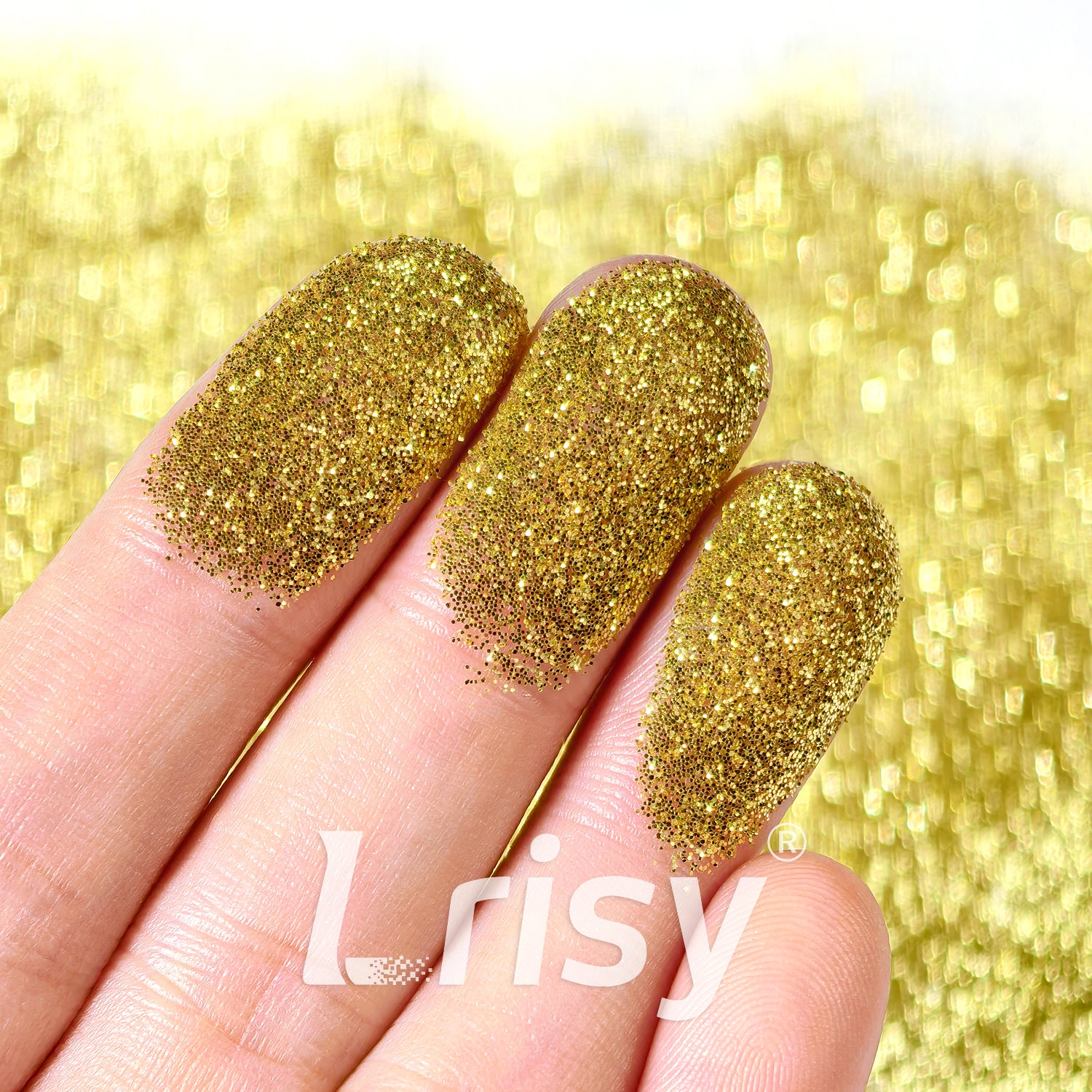 0.2mm Light Green Gold Pure Color Glitter B0211