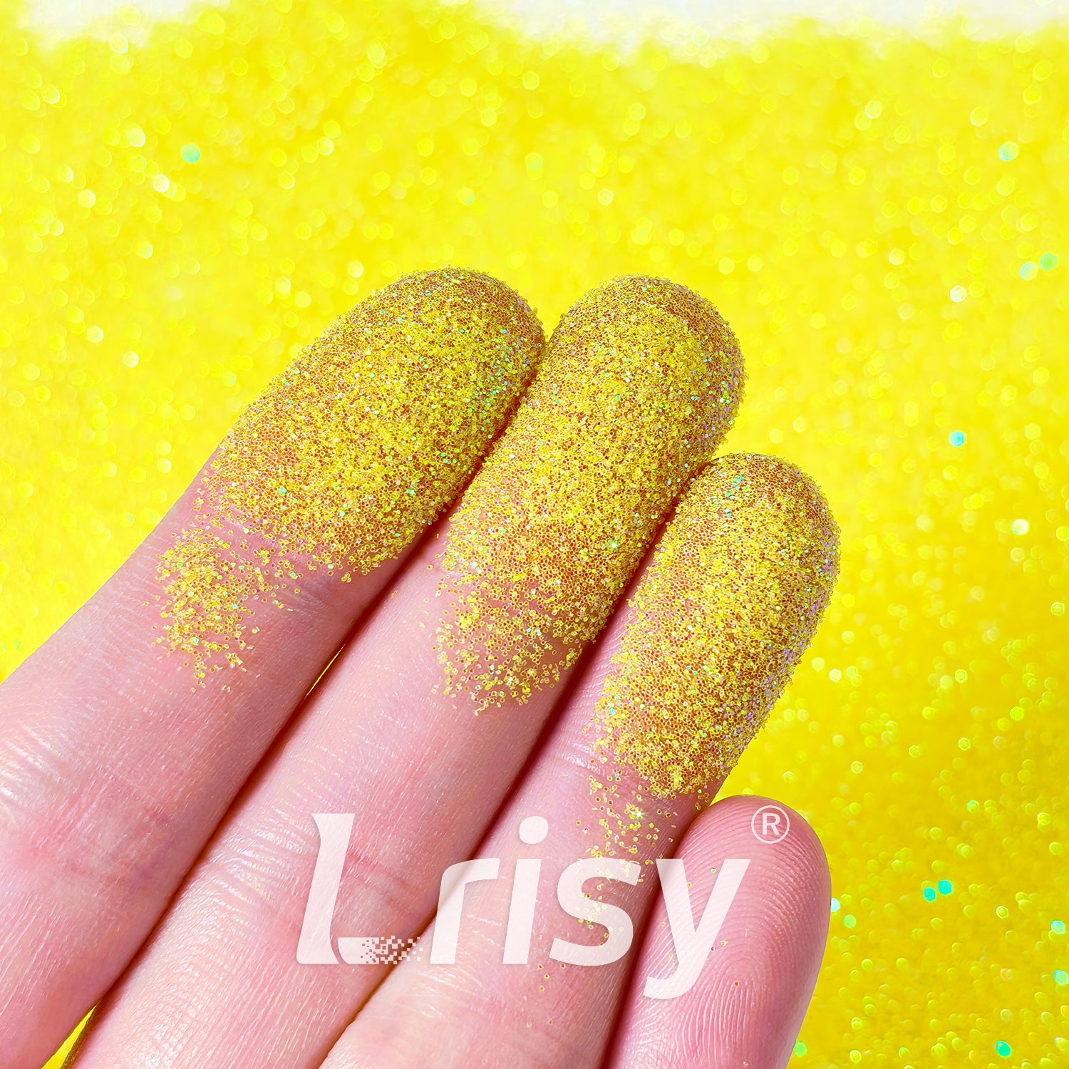 0.2mm Iridescent Translucent Lemon Yellow Glitter C012A