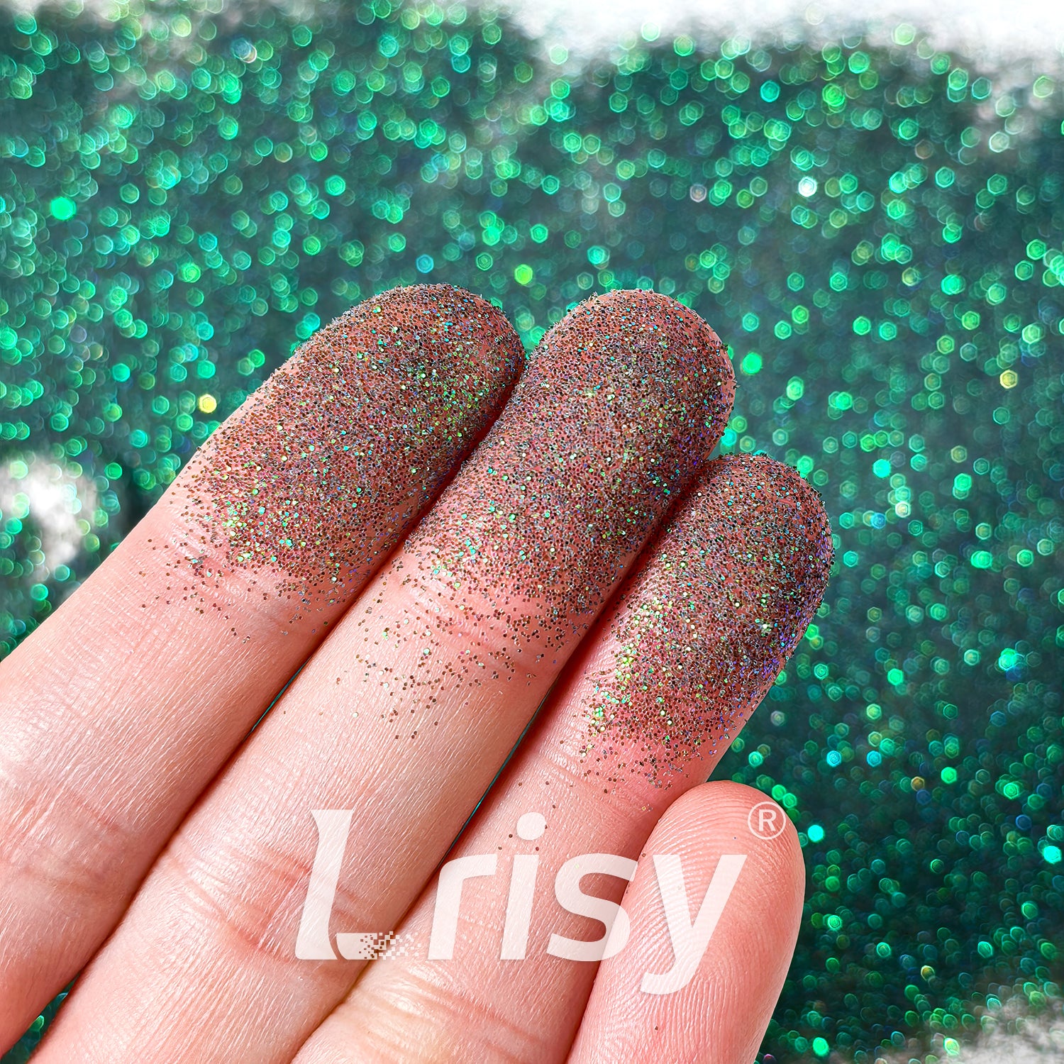 0.2mm Iridescent Translucent Olive Green Glitter C016