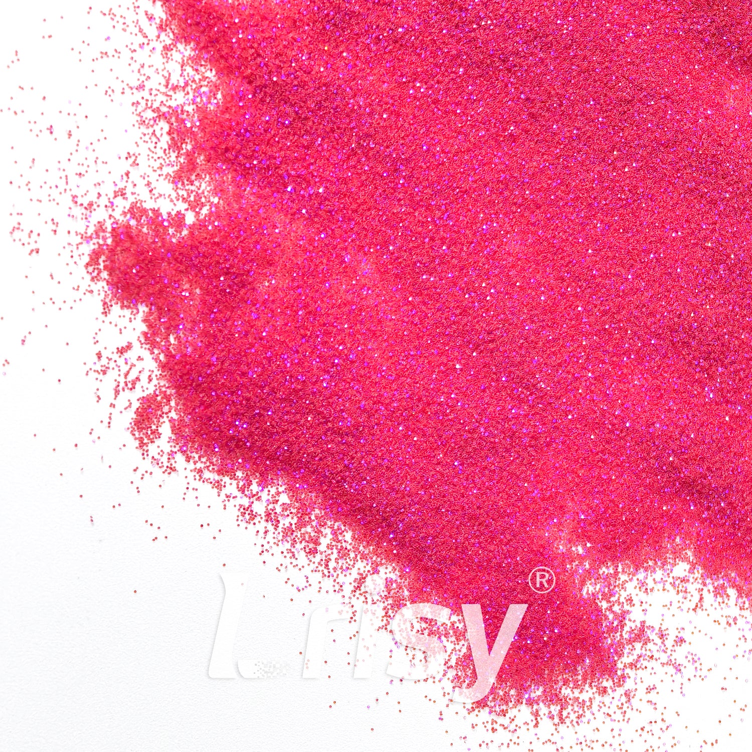 0.2mm Iridescent Translucent Rose Red Glitter C048