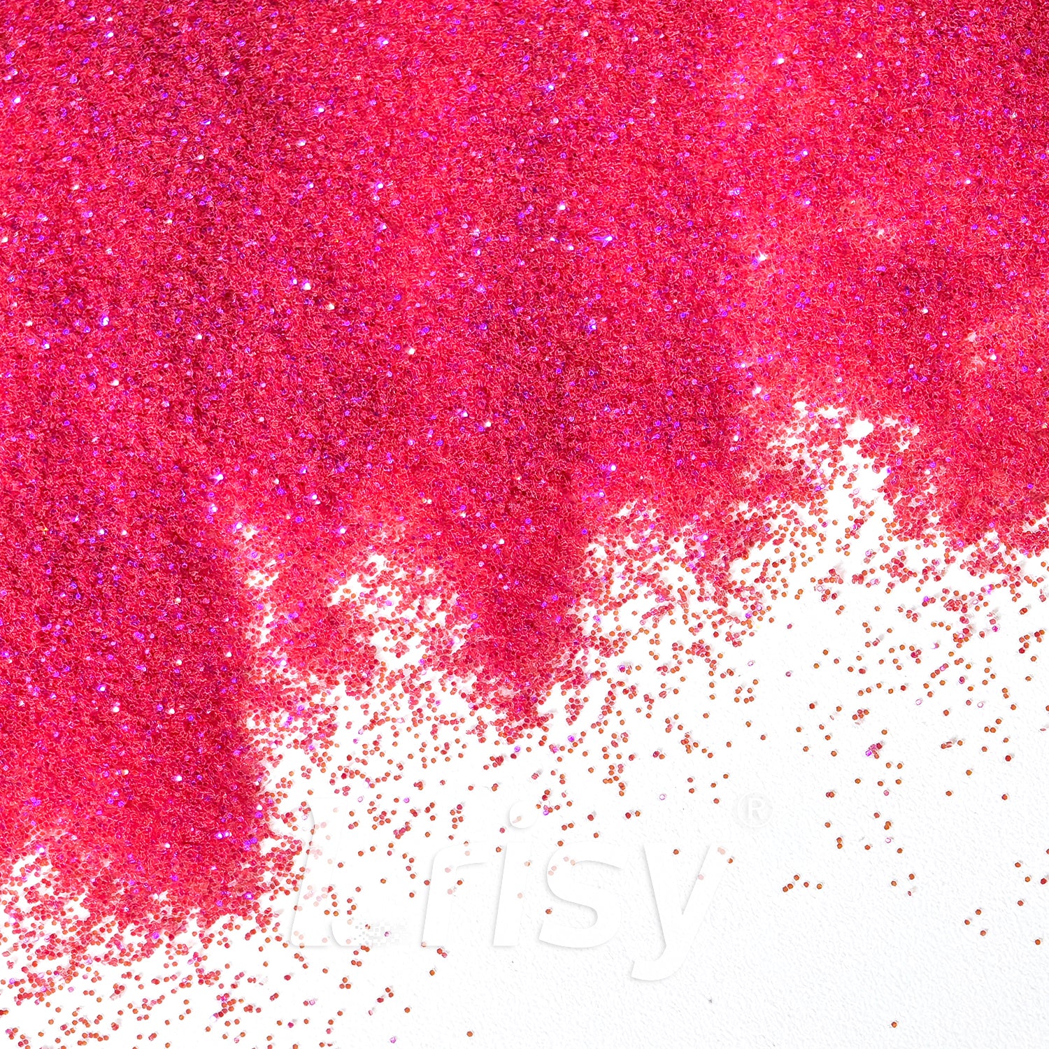 0.2mm Iridescent Translucent Rose Red Glitter C048