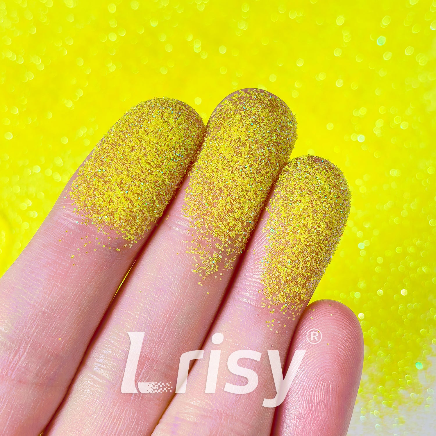 0.2mm Iridescent Translucent Fluorescent Yellow Glitter C050