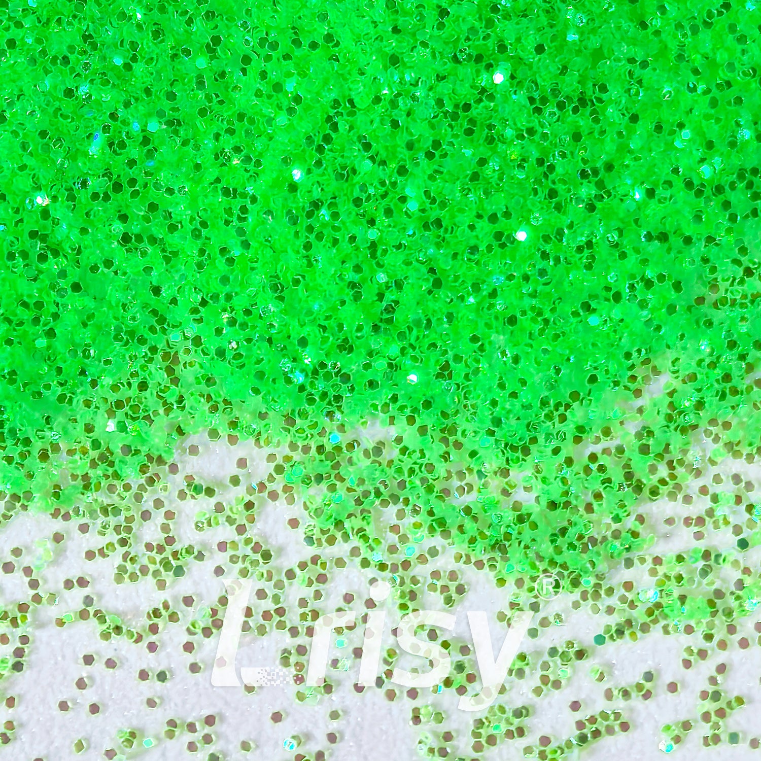 0.2mm Iridescent Translucent Fluorescent Green Glitter C051