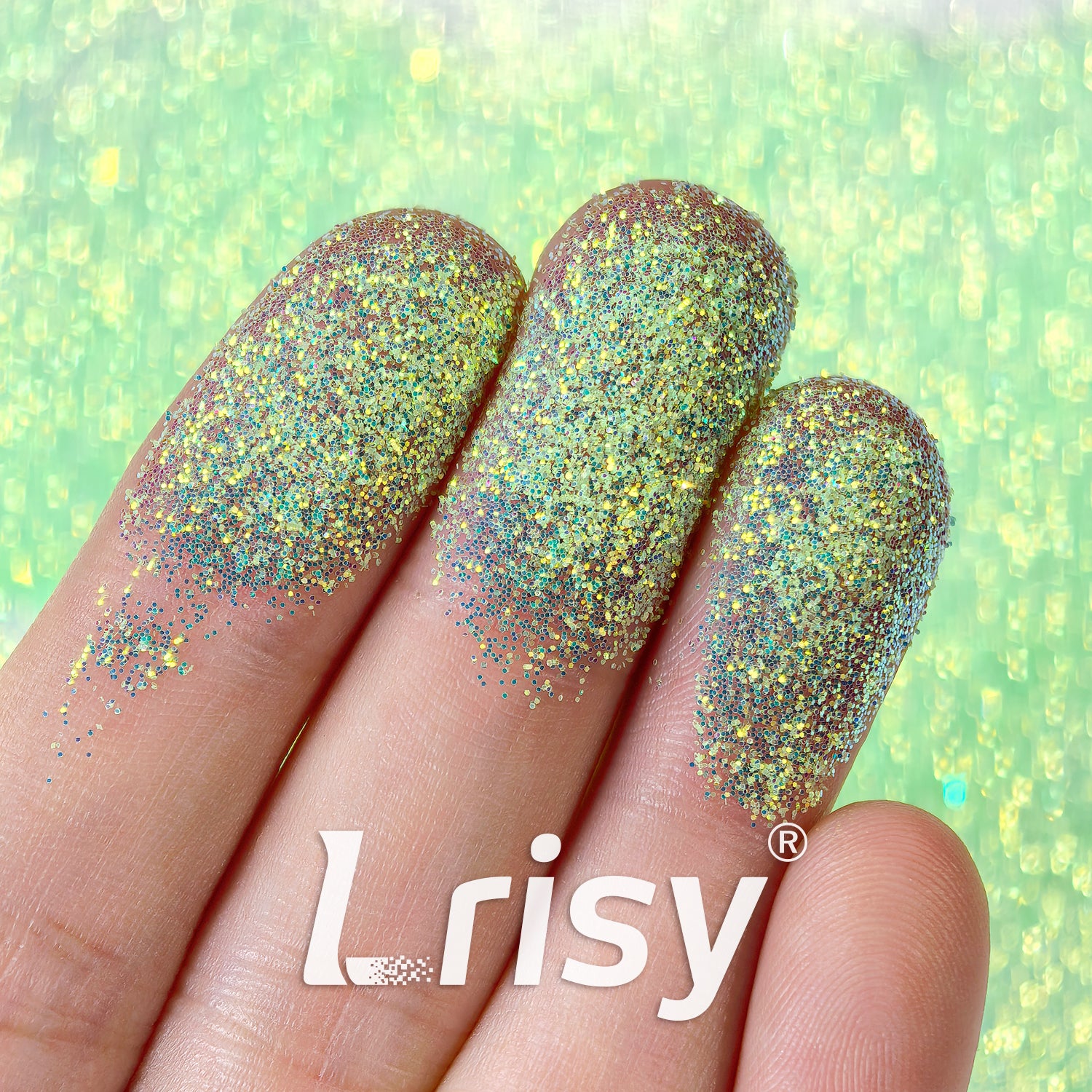 0.2mm High Brightness Translucent Iridescent Green Glitter HB803