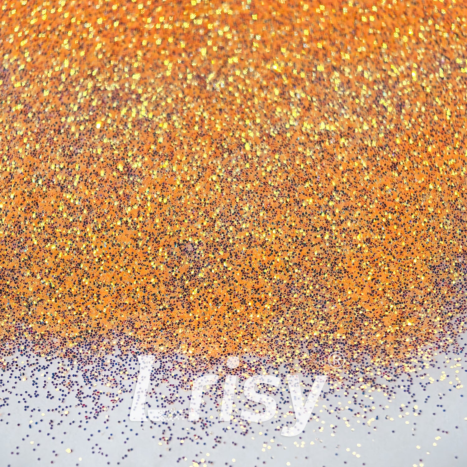 0.2mm High Brightness Translucent Iridescent Orange Glitter HB804