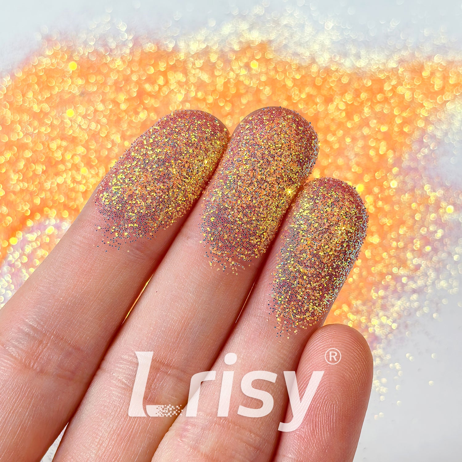 0.2mm High Brightness Translucent Iridescent Orange Glitter HB804