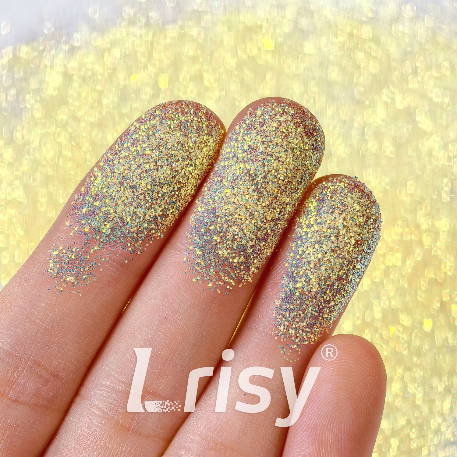 0.2mm High Brightness Translucent Iridescent Yellow Glitter HB805