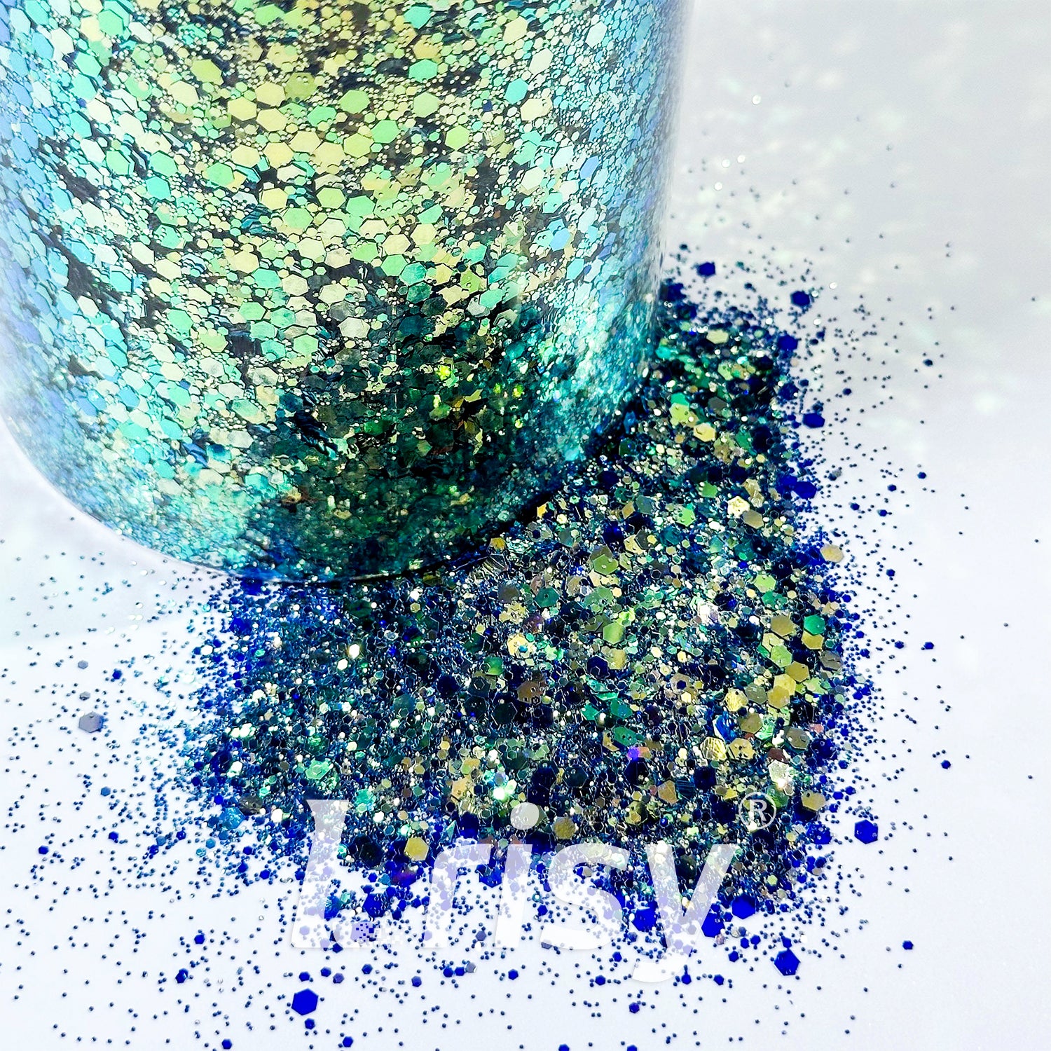 General Mixed High Brightness Blue Color Shift Glitter 1901