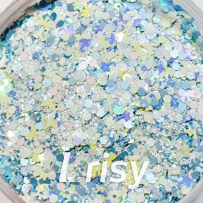 Iridescent Glitter - Iridescent Blue Glitter - Chunky Glitter Mix - Po –  Lisa's Bling Boutique