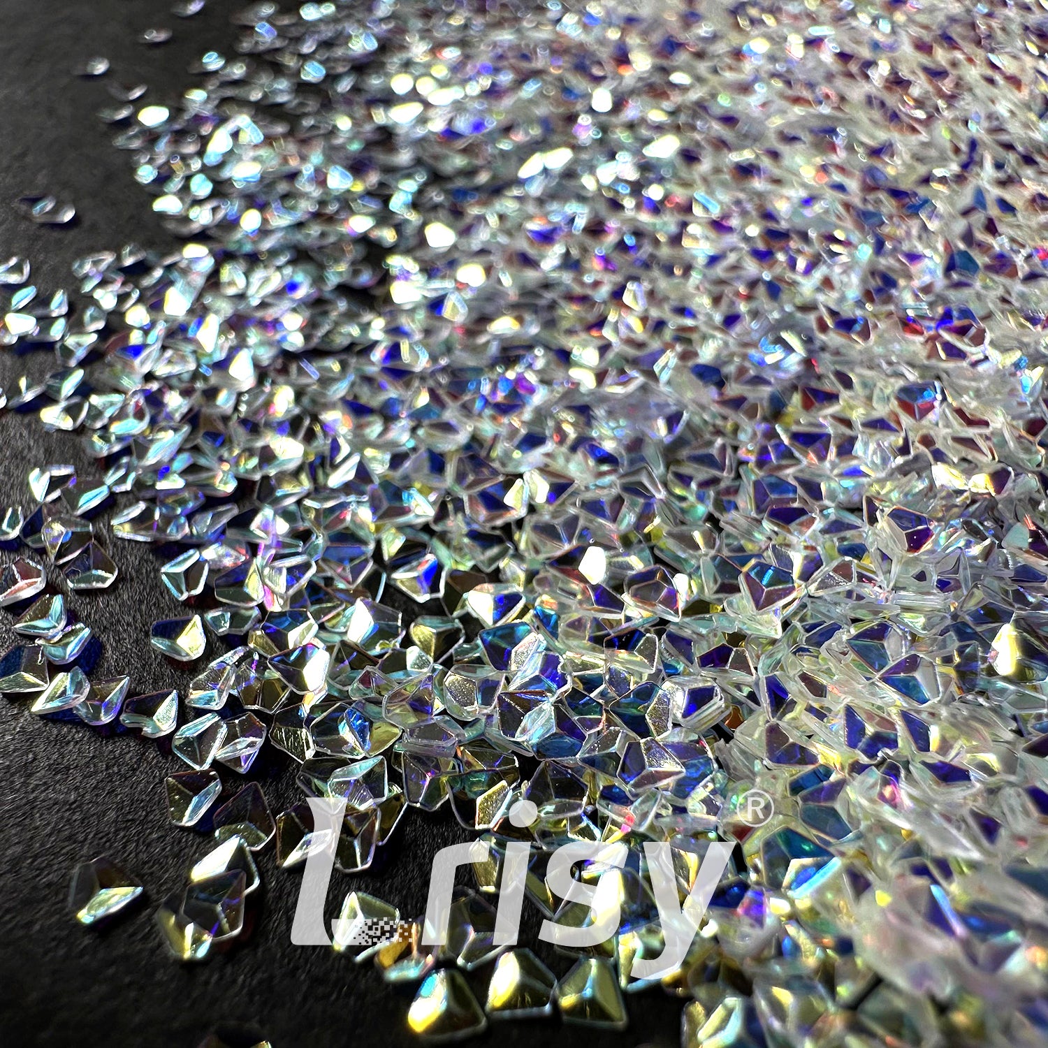 1.5mm 3D Diamond Shapes High Brightness Bluish Violet Blue Glitter WFC321