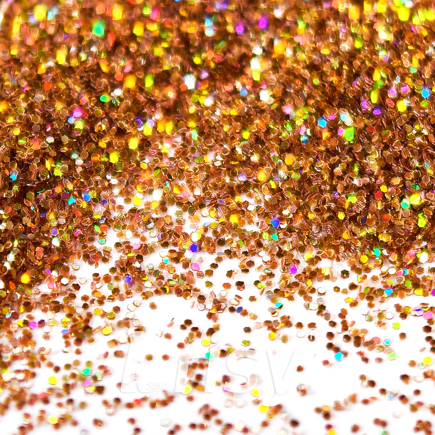 0.2mm Holographic Golden Brown Hexagon Glitter LB0201