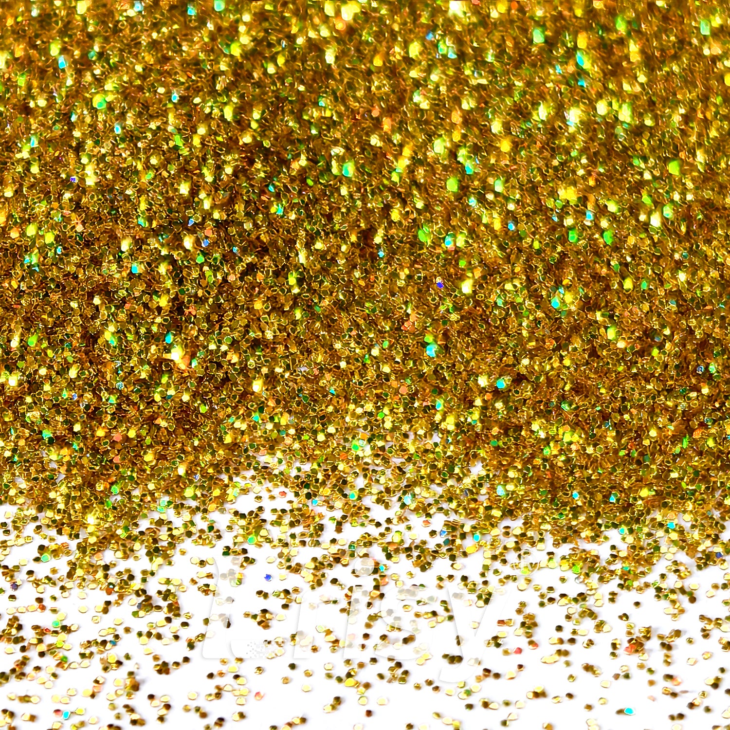 0.2mm Holographic Gold Hexagon Glitter LB0210A