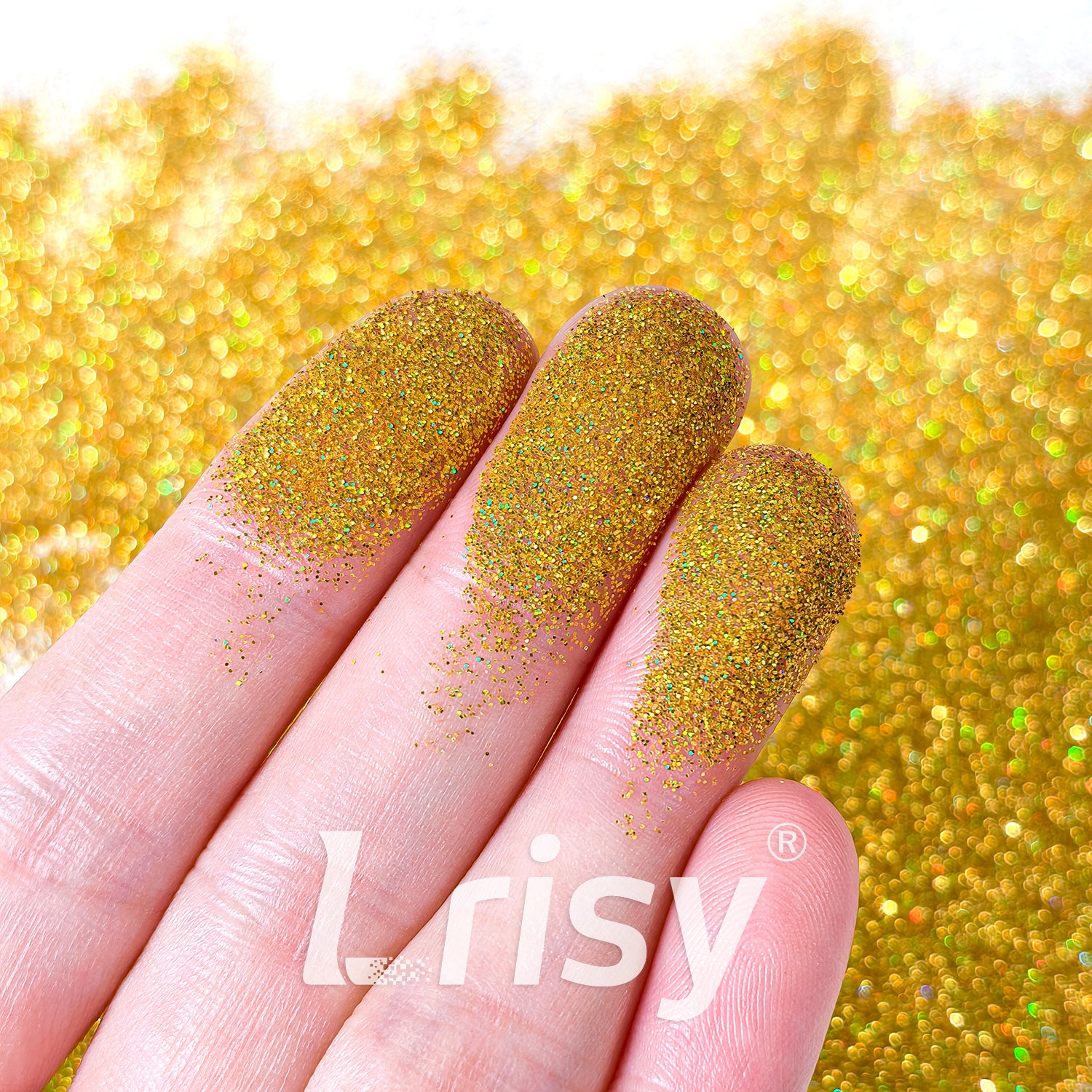 0.2mm Holographic Gold Hexagon Glitter LB0210A