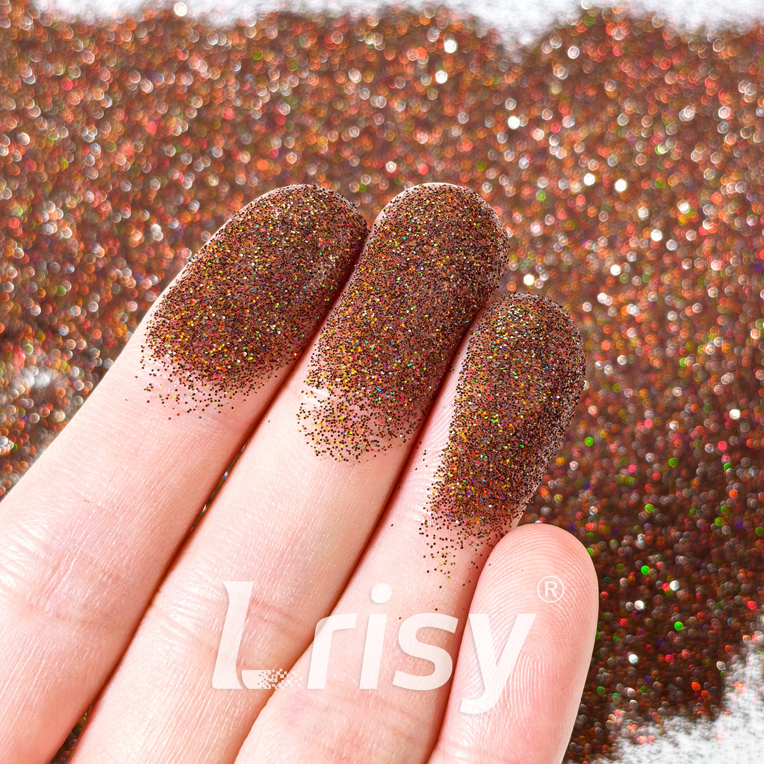 0.2mm Holographic Coffee Brown Hexagon Glitter LB0406