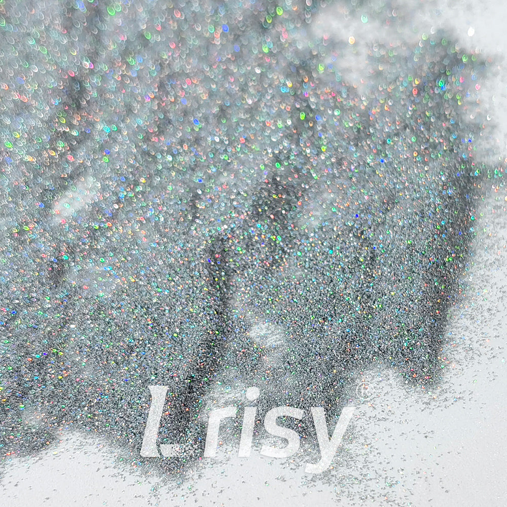 0.025mm Solvent Resistance Super Ultra-thin Fine Light Silver Holographic Glitter LST0100