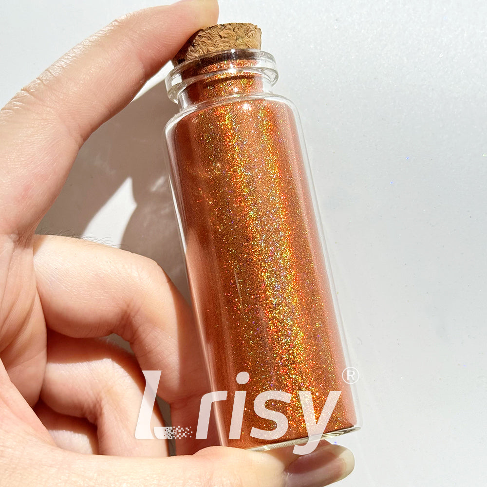 0.025mm Solvent Resistance Super Ultra-thin Fine Bronze Holographic Glitter LST0401