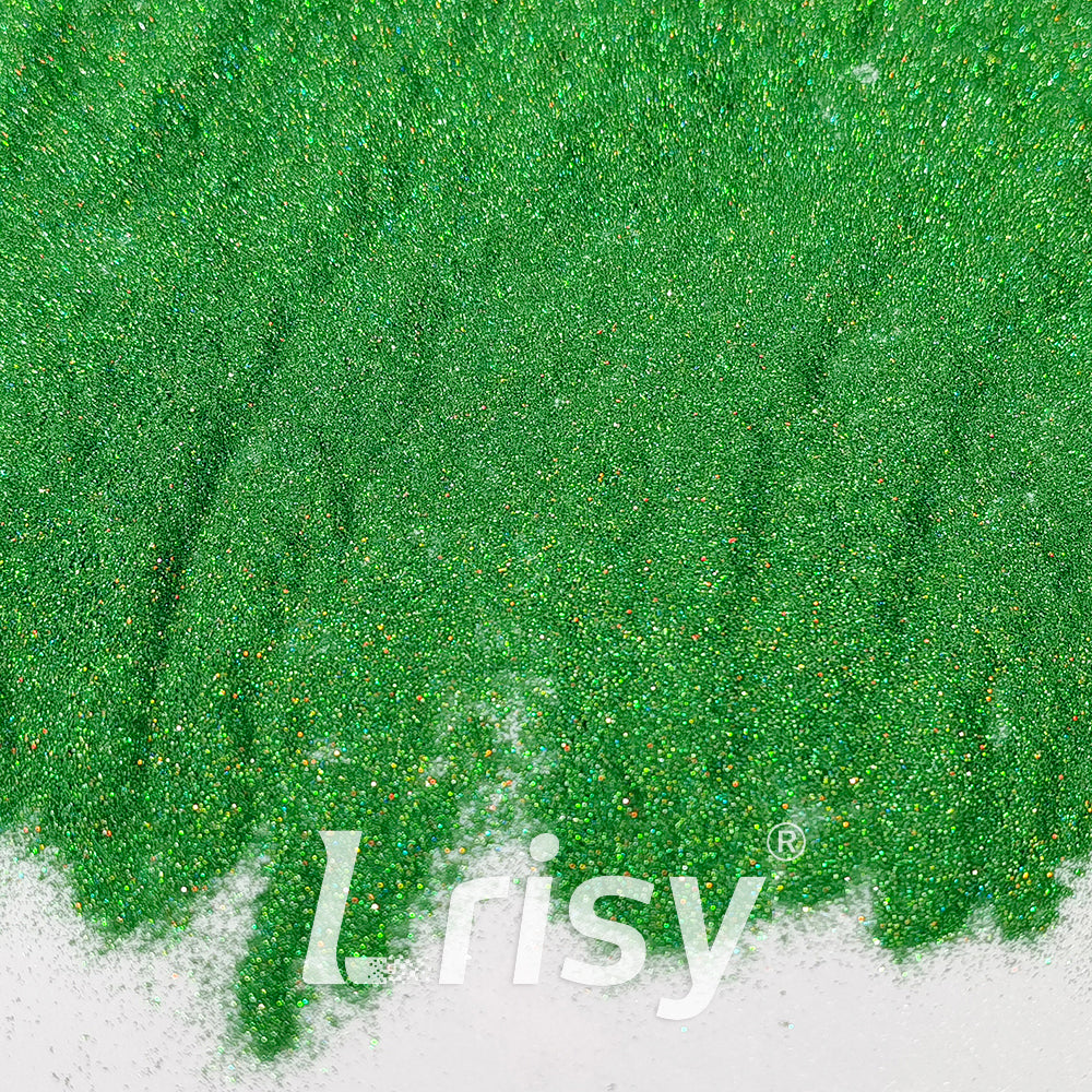 0.025mm Solvent Resistance Super Ultra-thin Fine Green Holographic Glitter LST0600