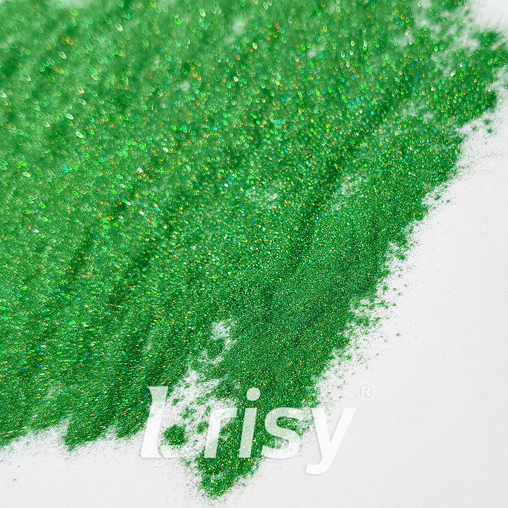 0.025mm Solvent Resistance Super Ultra-thin Fine Green Holographic Glitter LST0600