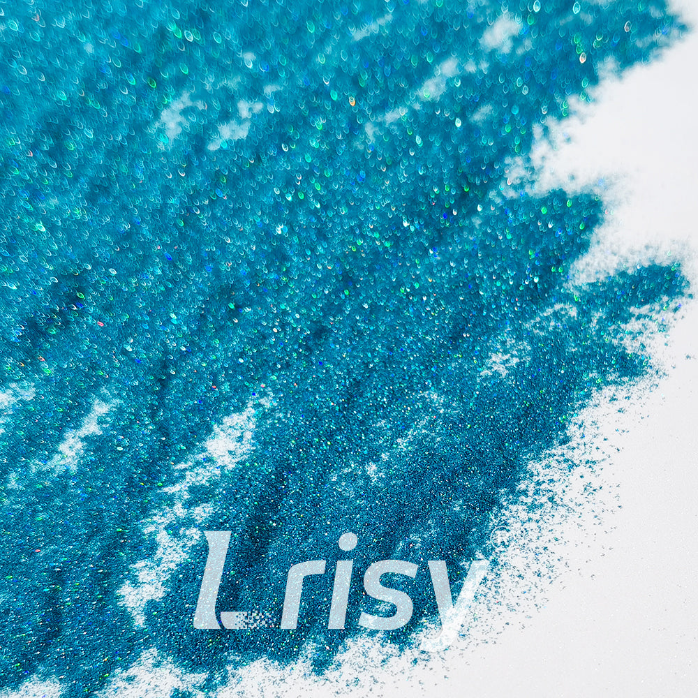 0.025mm Solvent Resistance Super Ultra-thin Fine Turquoise Sea Blue Holographic Glitter LST0700