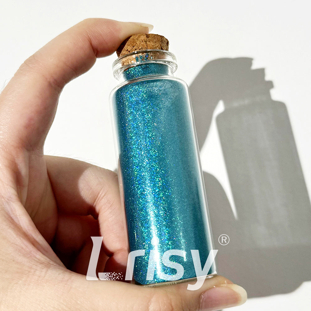 0.025mm Solvent Resistance Super Ultra-thin Fine Turquoise Sea Blue Holographic Glitter LST0700