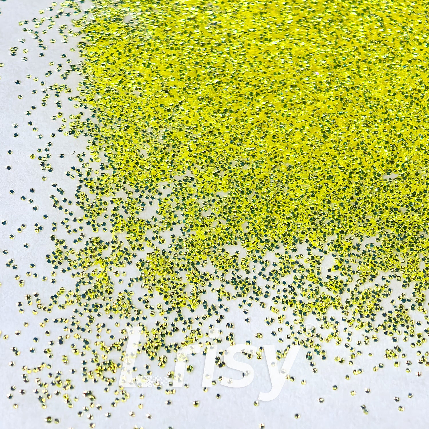 0.4mm Fluorescent Yellow 3D Bubble Translucent Glitter C-PPE322