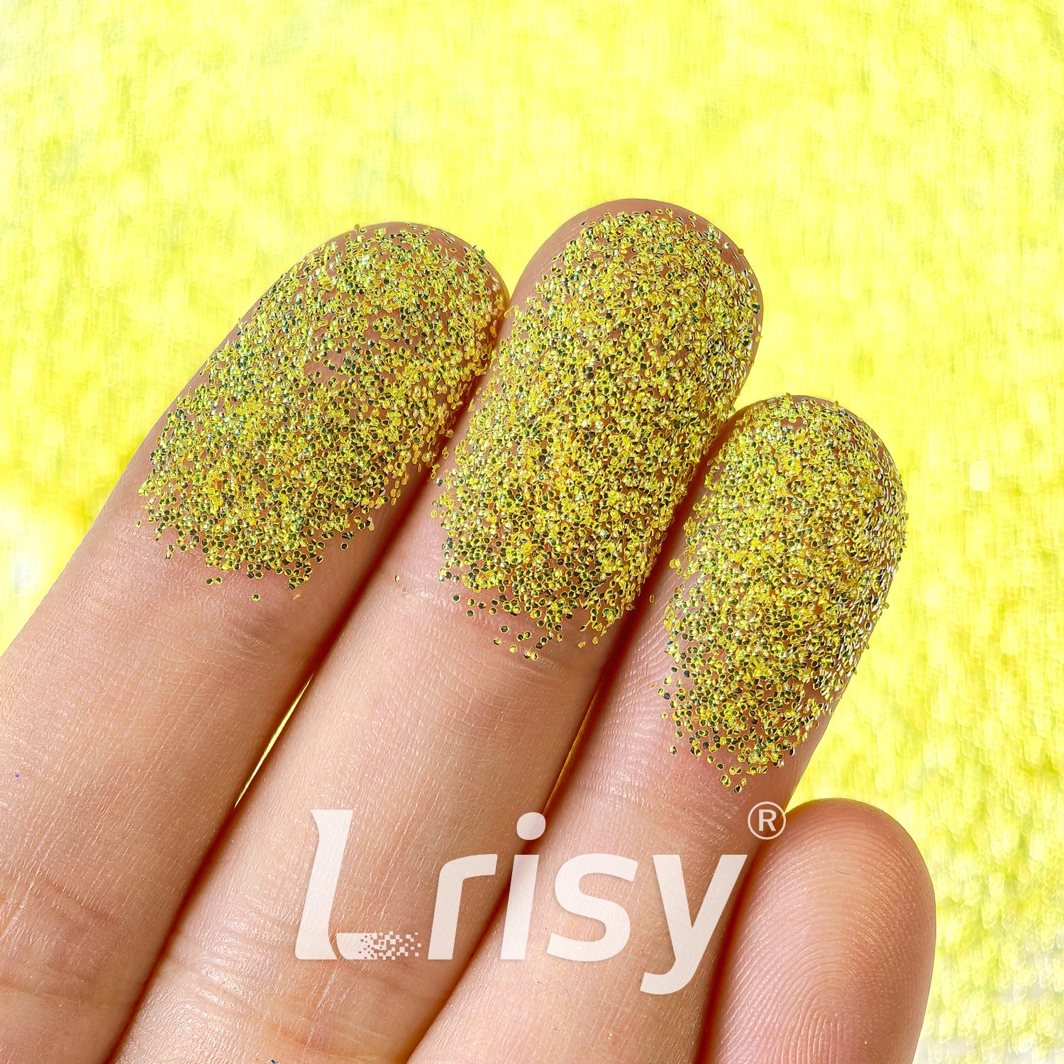 0.4mm Fluorescent Yellow 3D Bubble Translucent Glitter C-PPE322