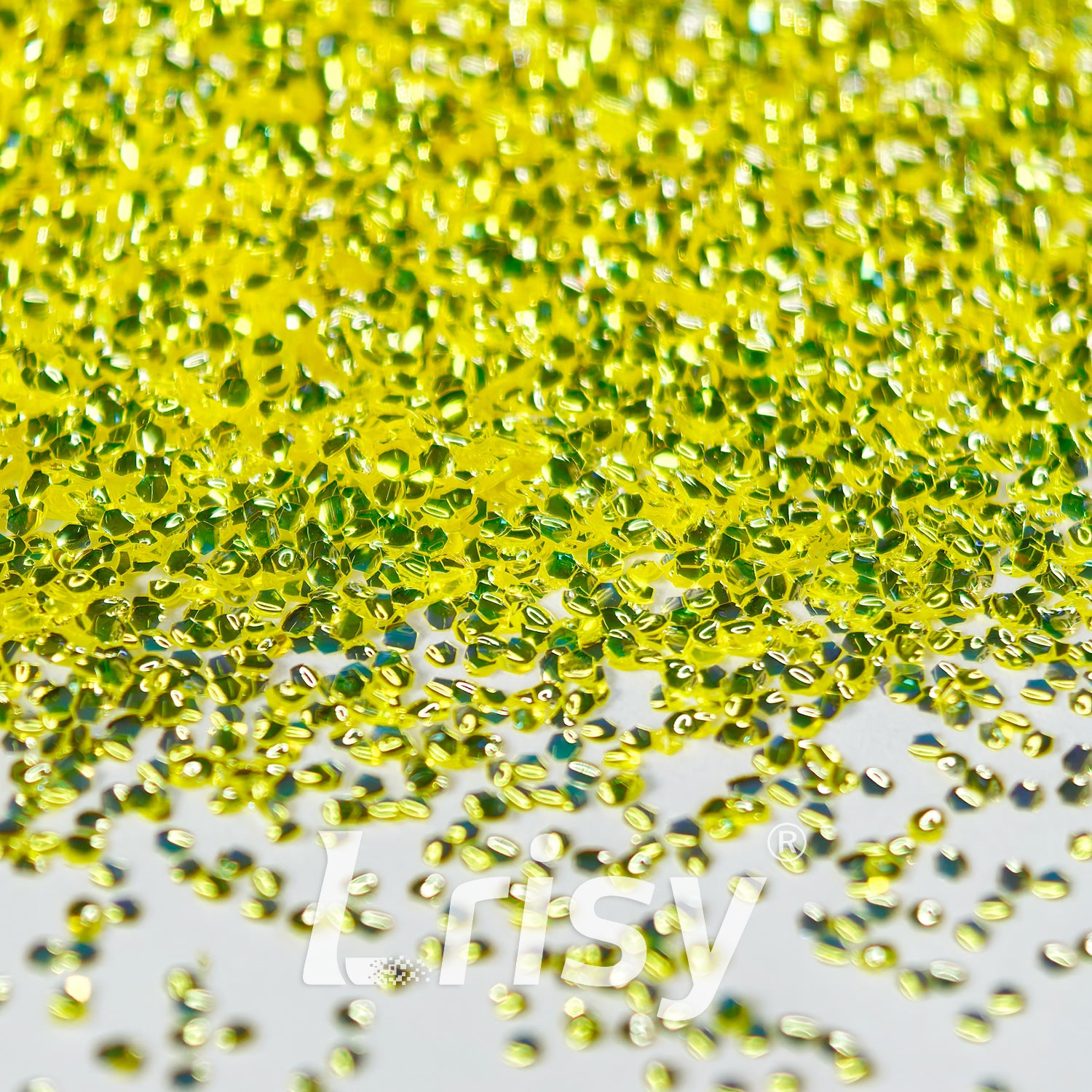 1mm Fluorescent Yellow 3D Bubble Translucent Glitter C-PPE322