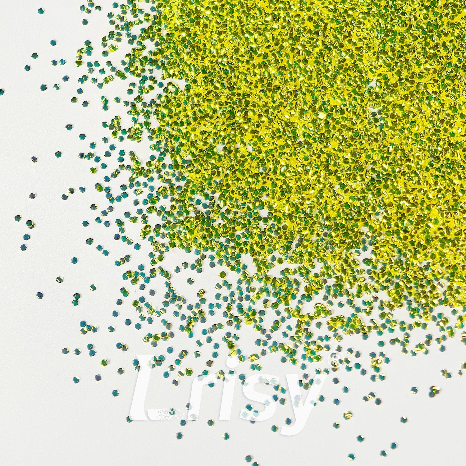 1mm Fluorescent Yellow 3D Bubble Translucent Glitter C-PPE322