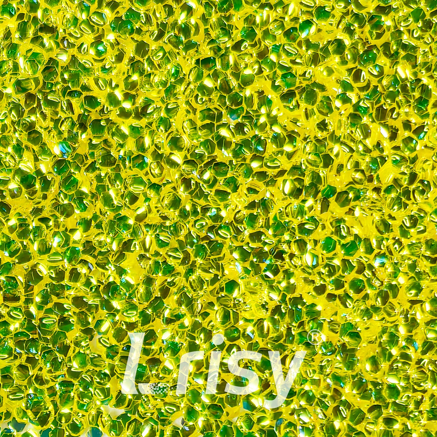 1mm Fluorescent Yellow 3D Bubble Translucent Glitter C-PPE322