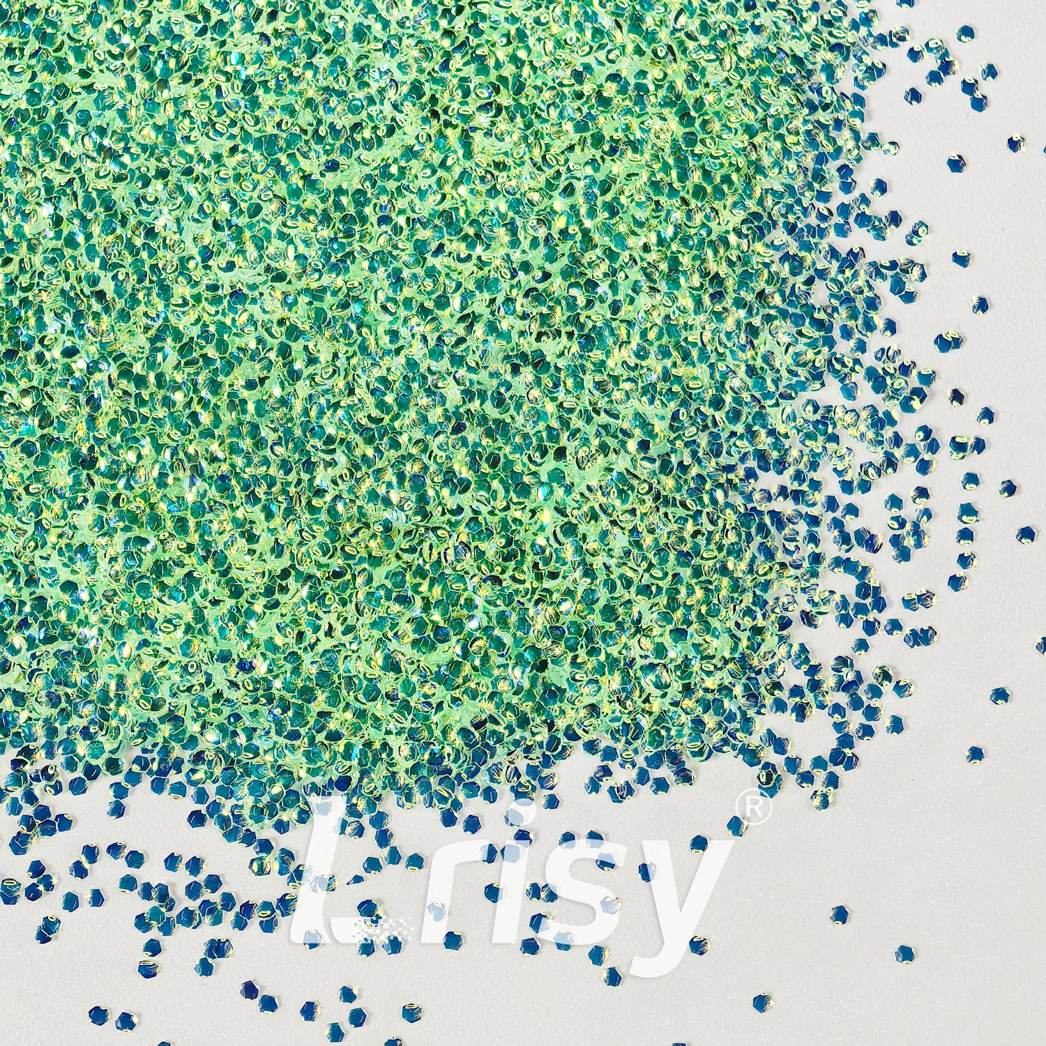 1mm Grass Green 3D Bubble Translucent Glitter C-PPE323