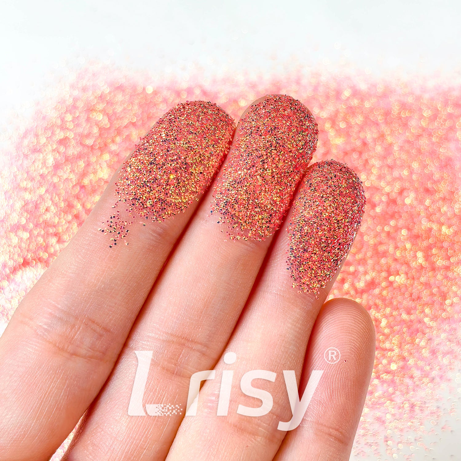 0.4mm Orange Red 3D Bubble Translucent Glitter C-PPE325