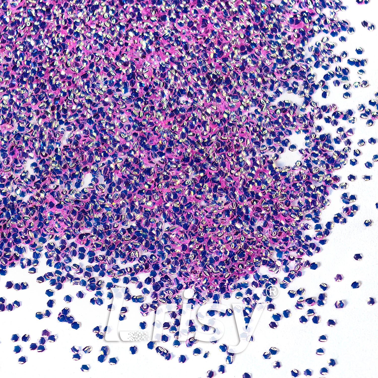 1mm Pink Purple 3D Bubble Translucent Glitter C-PPE327