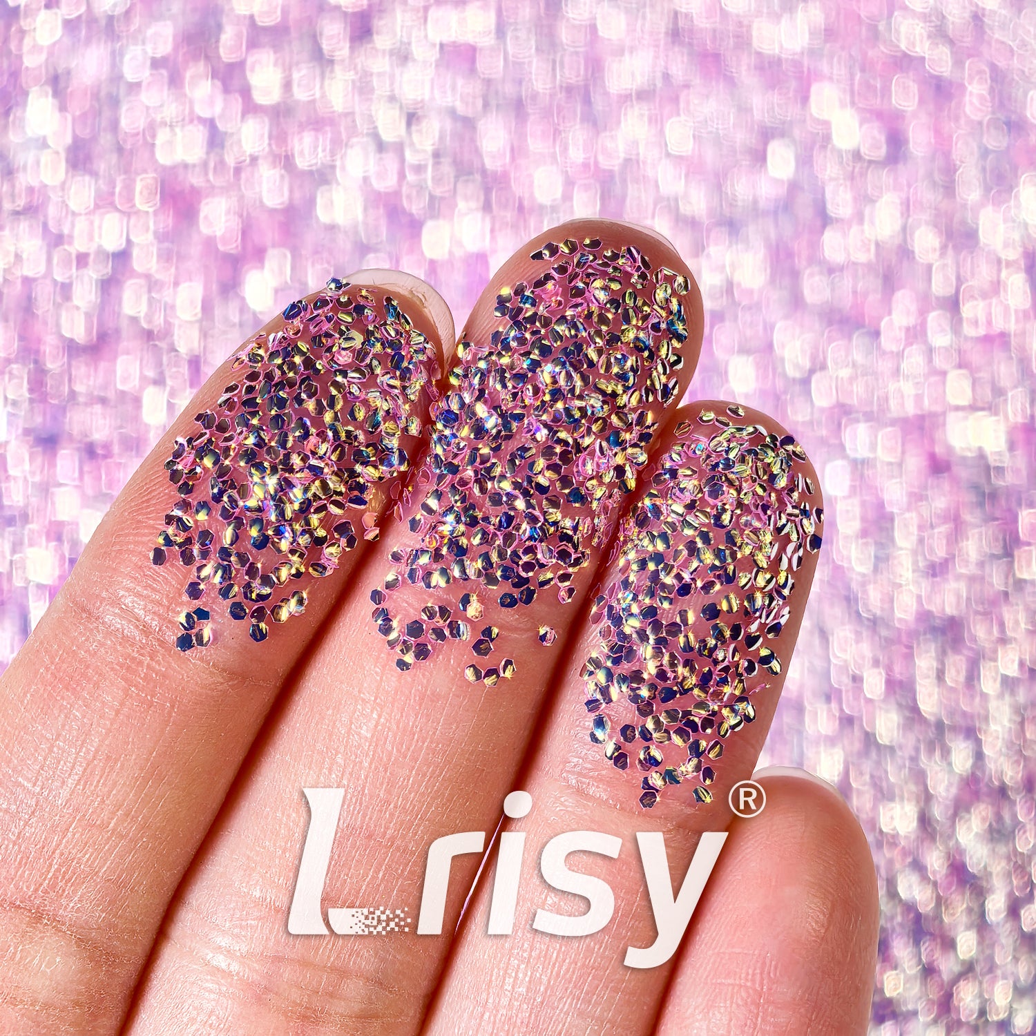 1mm Pink Purple 3D Bubble Translucent Glitter C-PPE327