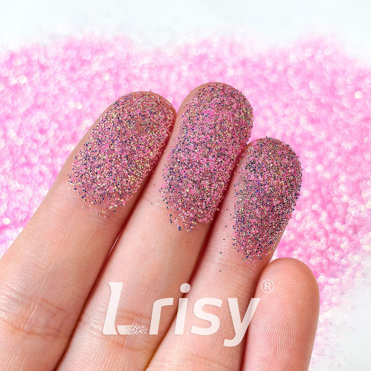 0.4mm Fluorescent Pink 3D Bubble Translucent Glitter C-PPE328